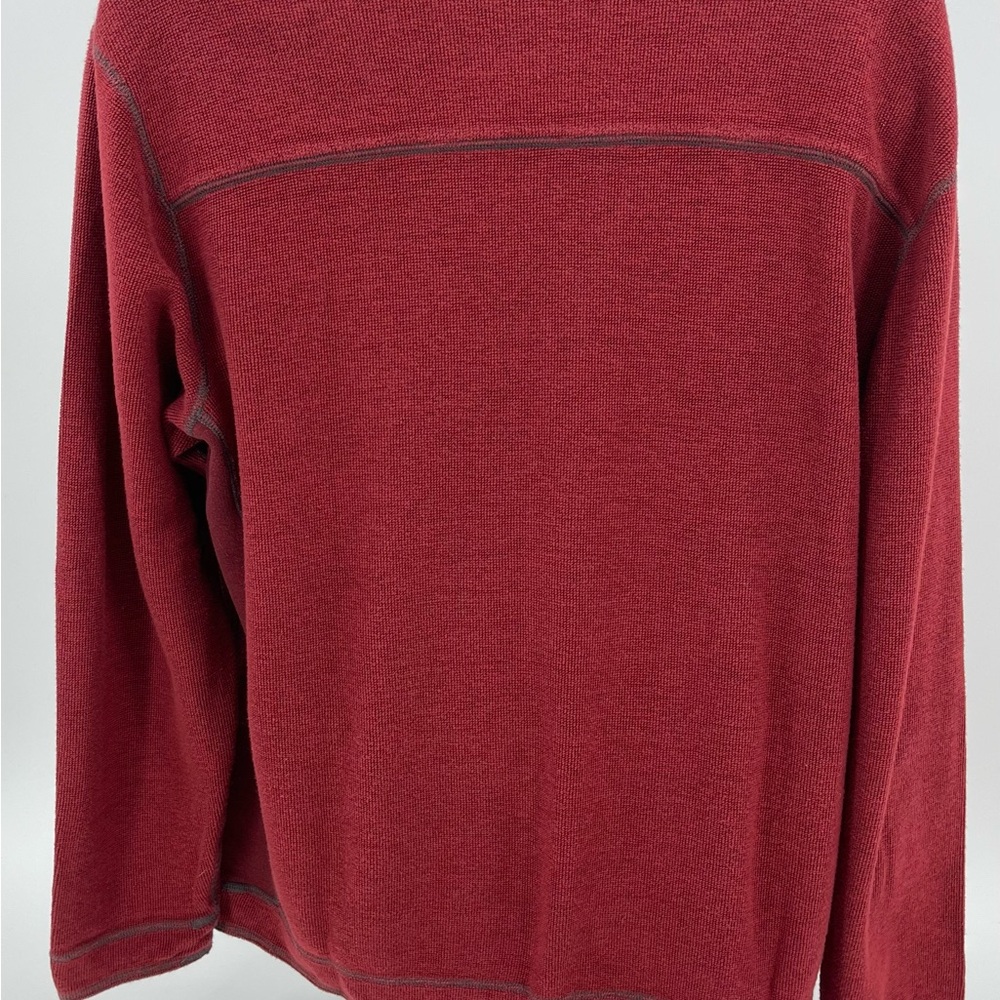 Tommy Bahama Jeans Reversible Red 1/4 Zip Sweater Mens Size XL *See Measurements - Picture 3 of 11